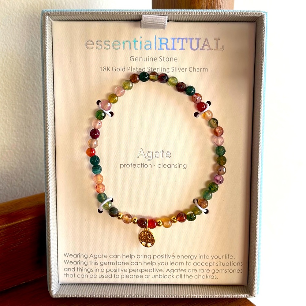 NWT essentialRITUAL Genuine Stone Bracelet